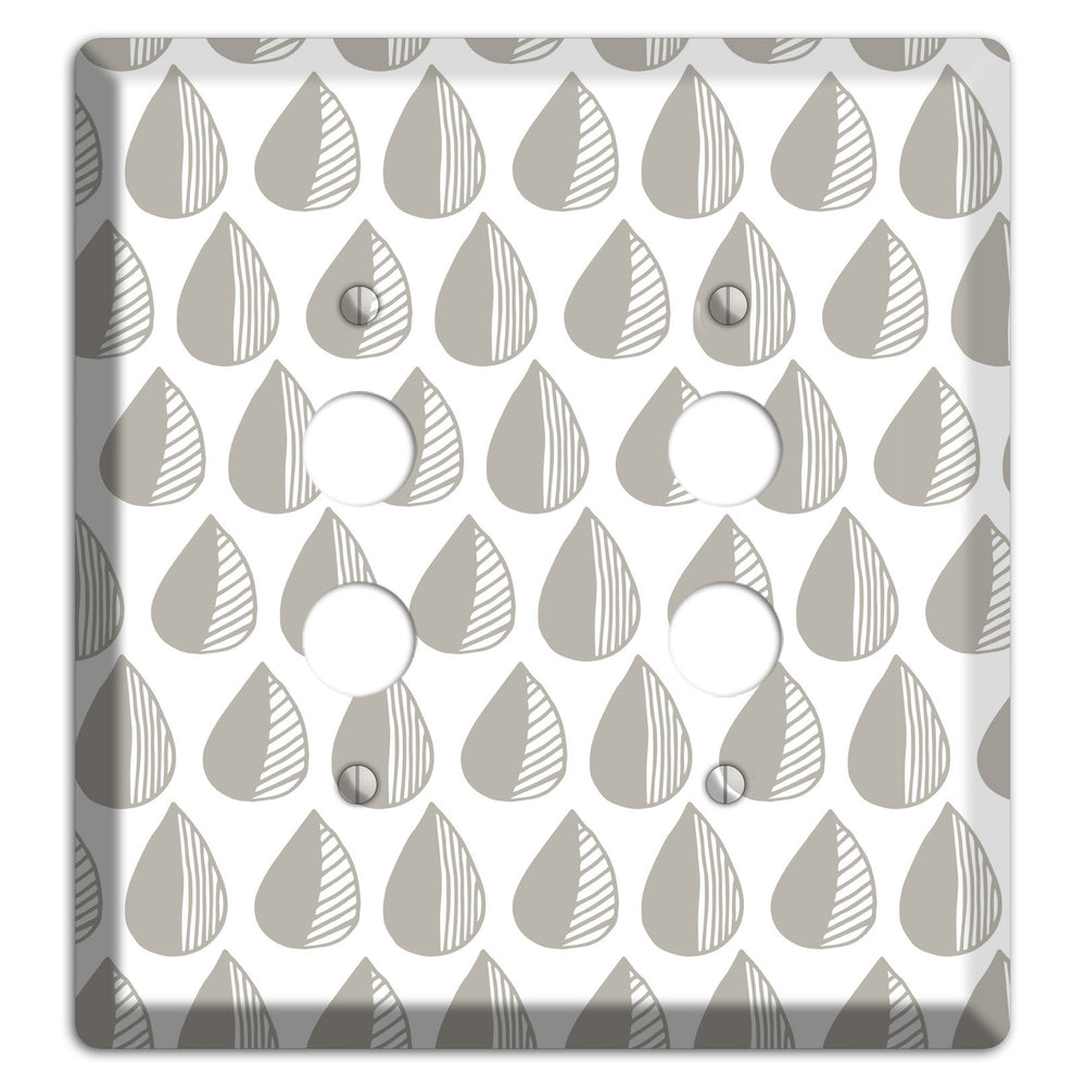 Simple Scandanavian Style MM 2 Pushbutton Wallplate