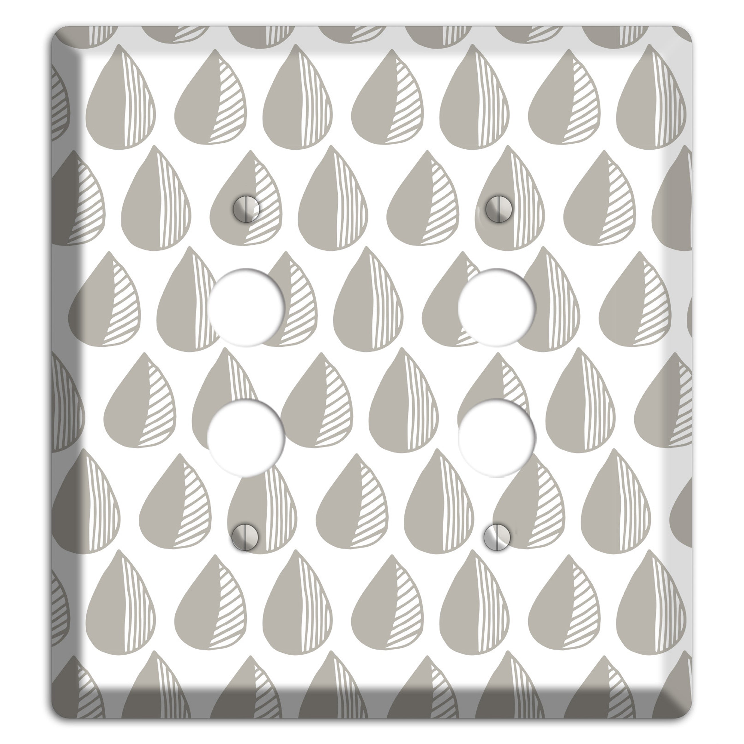 Simple Scandanavian Style MM 2 Pushbutton Wallplate