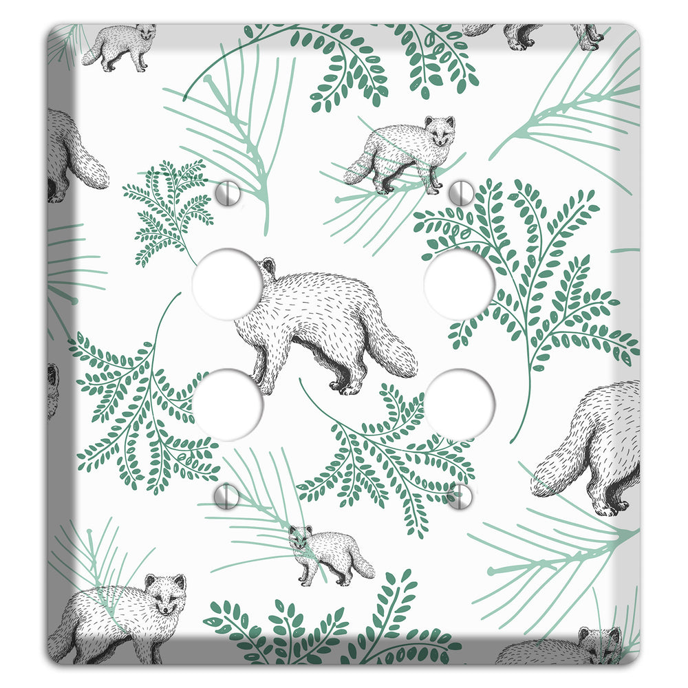 Wildlife Arctic Fox 2 Pushbutton Wallplate