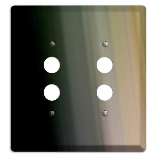 Black and Olive Ray of Light 2 Pushbutton Wallplate
