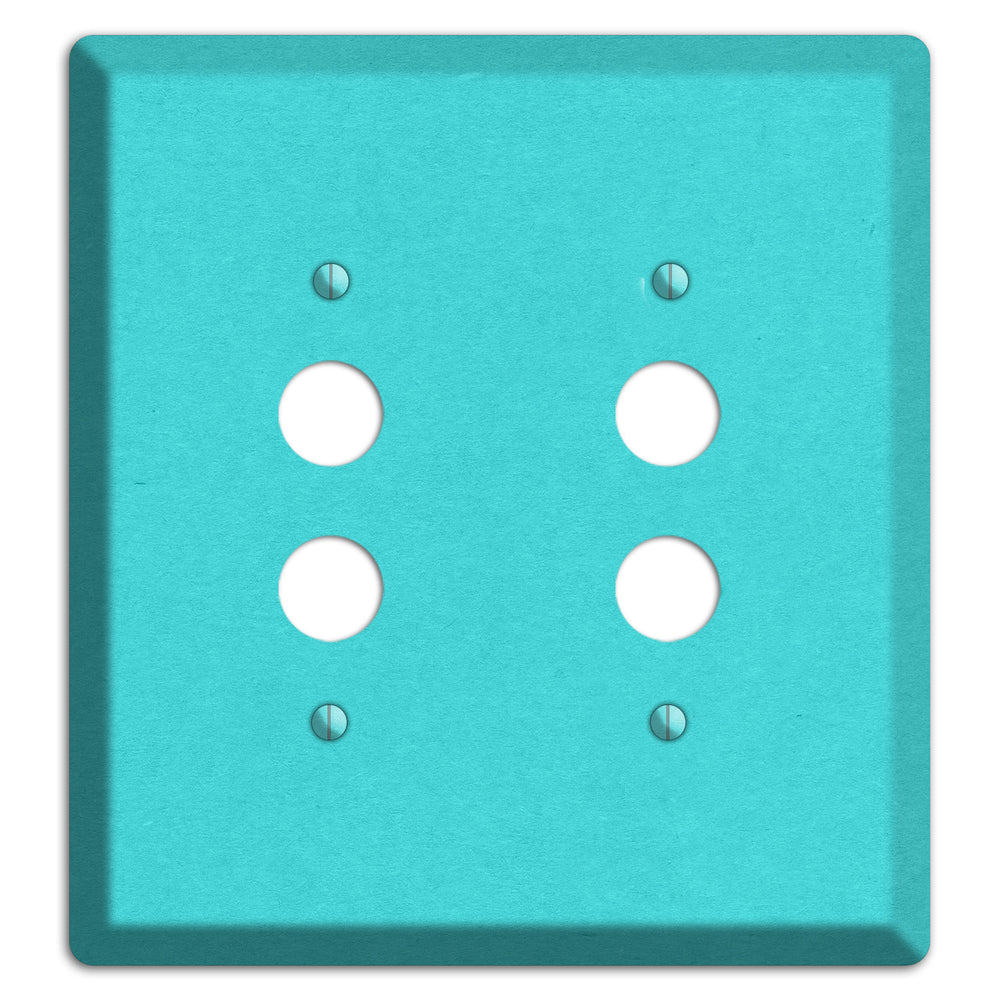 Turquoise Kraft 2 Pushbutton Wallplate