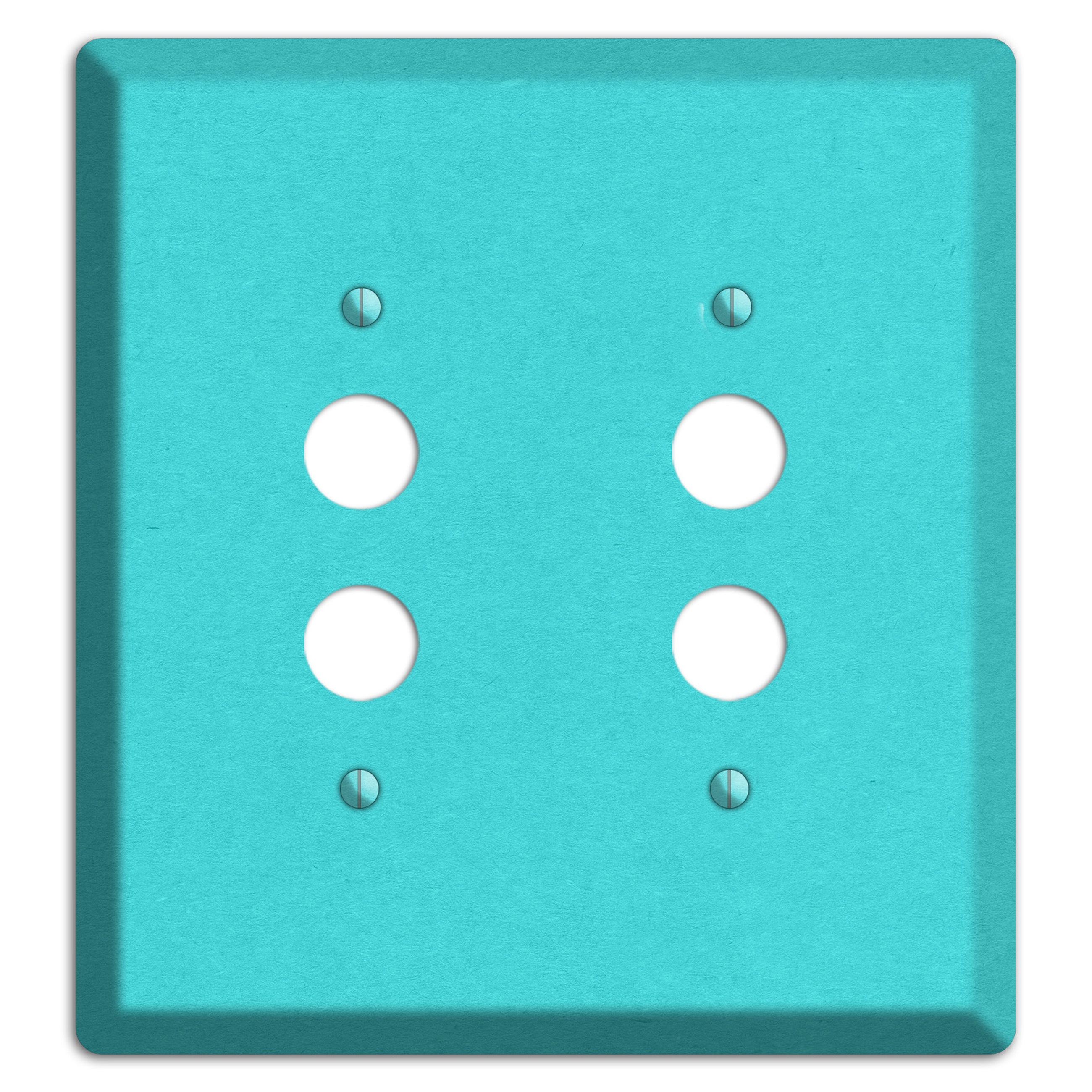Turquoise Kraft 2 Pushbutton Wallplate
