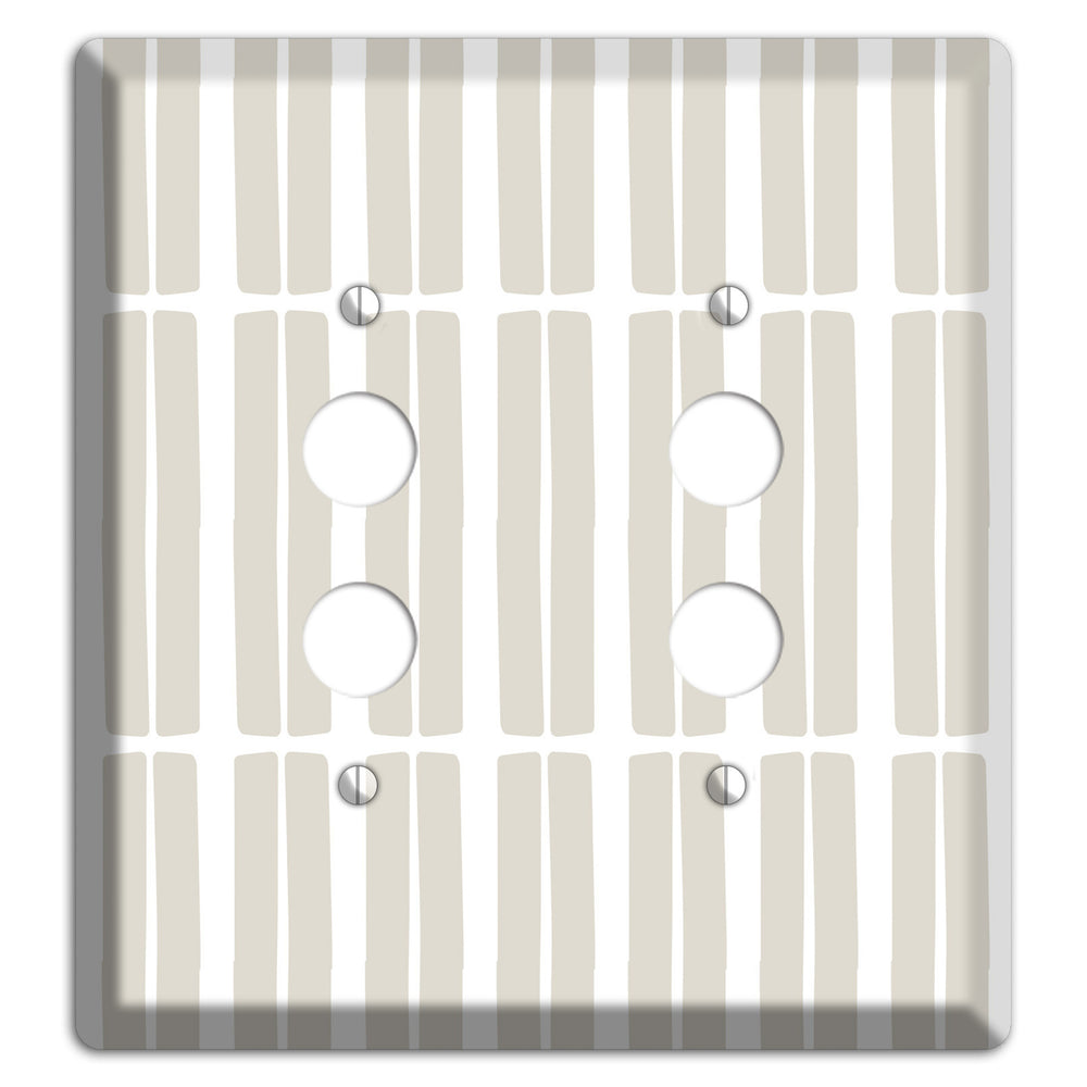 Simple Scandanavian Style FF 2 Pushbutton Wallplate