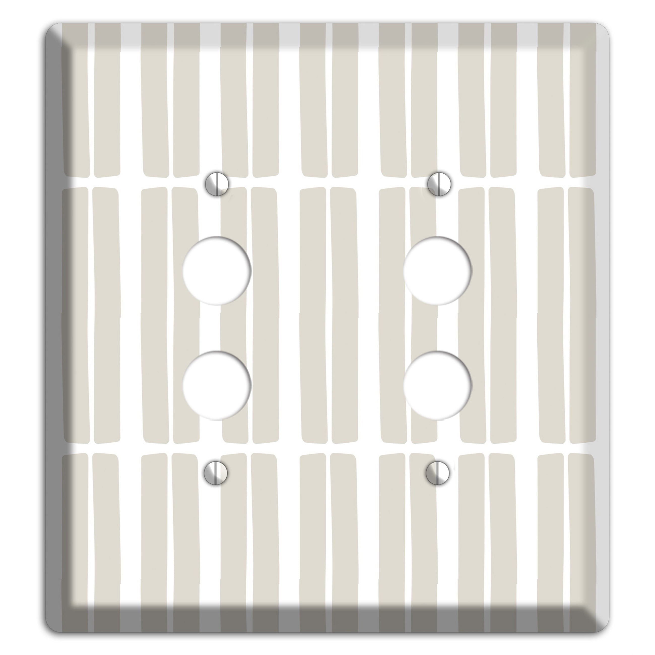 Simple Scandanavian Style FF 2 Pushbutton Wallplate