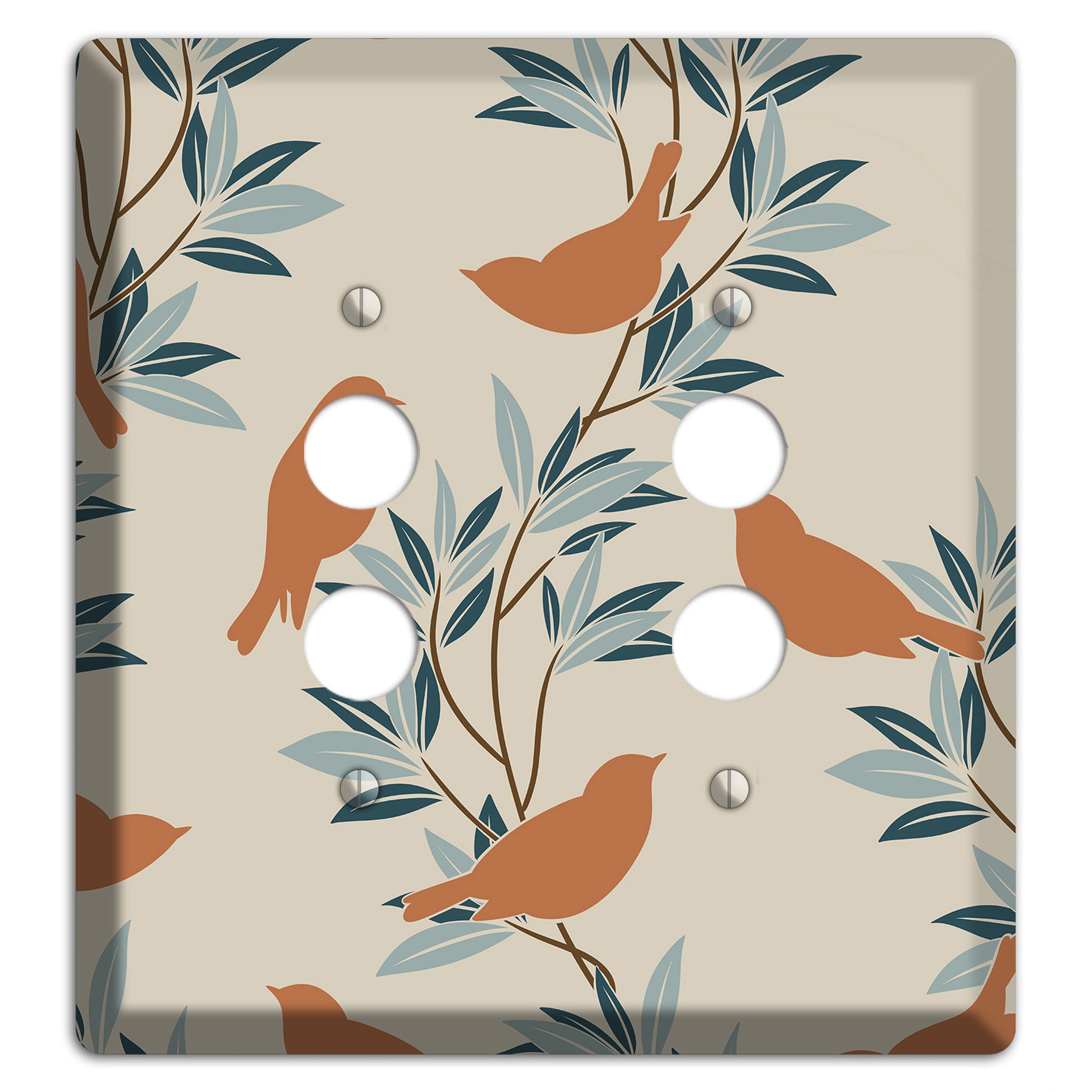 Bird Branch 2 2 Pushbutton Wallplate