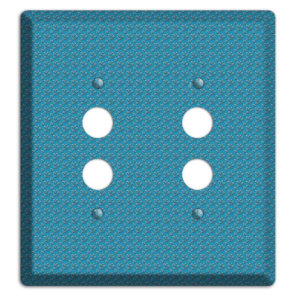 Blue Bubbles 2 Pushbutton Wallplate