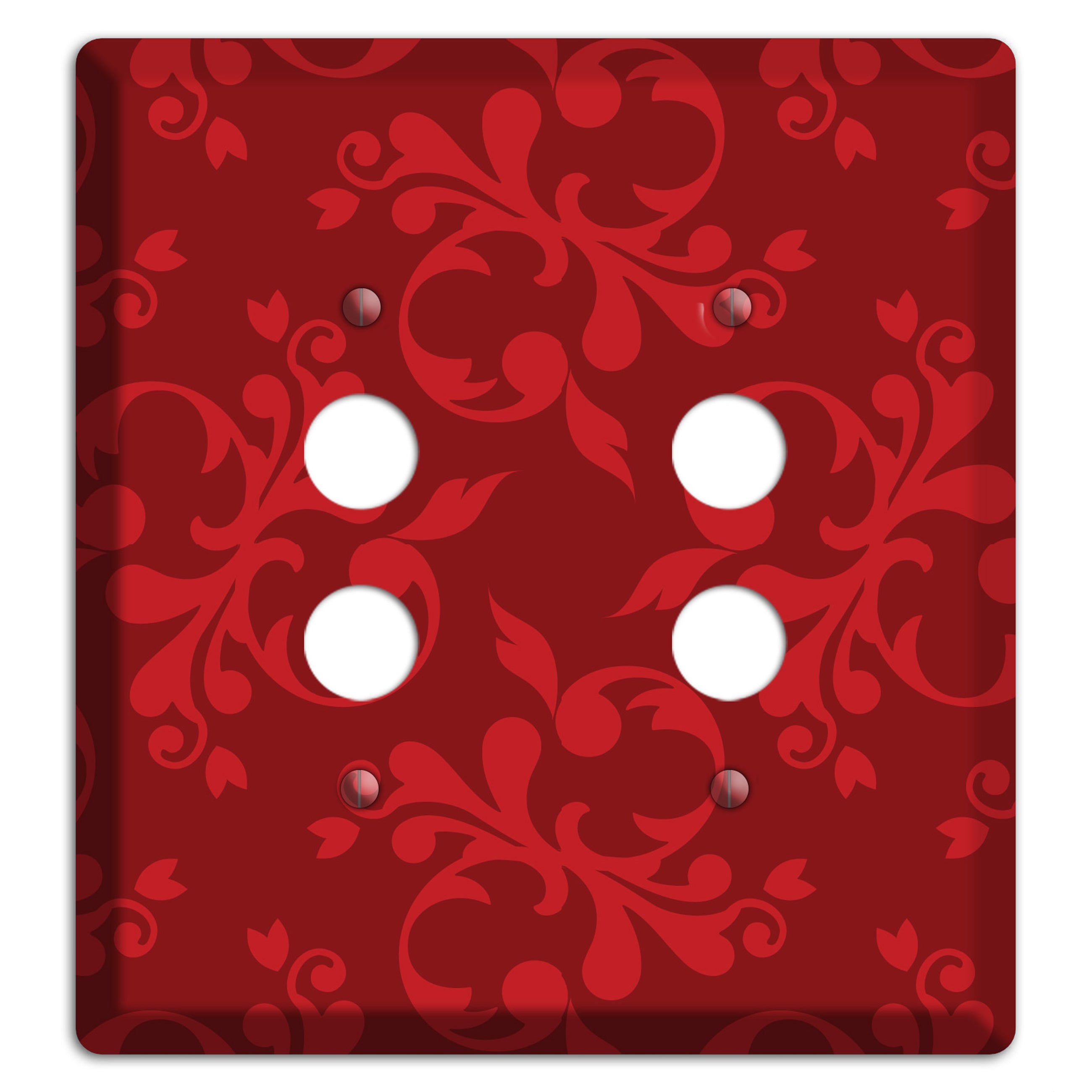 Red Victorian Toile 2 Pushbutton Wallplate