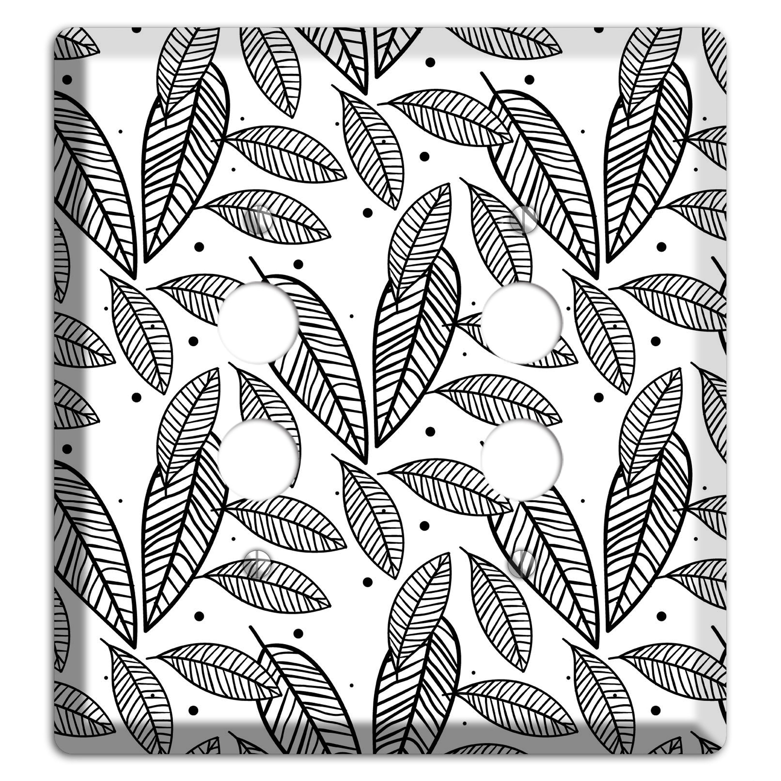 Leaves Style H 2 Pushbutton Wallplate