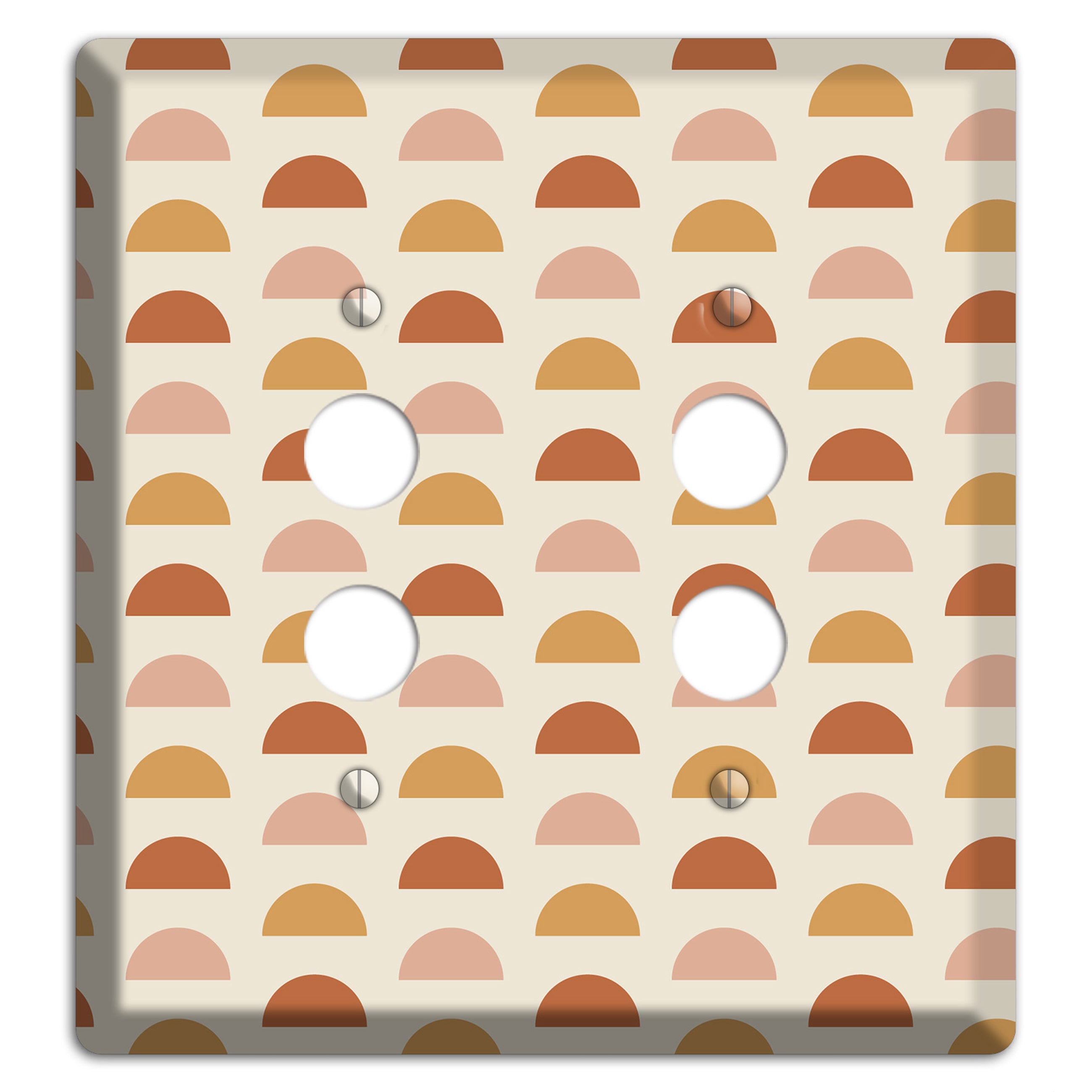 Peachy Half Moons 2 Pushbutton Wallplate