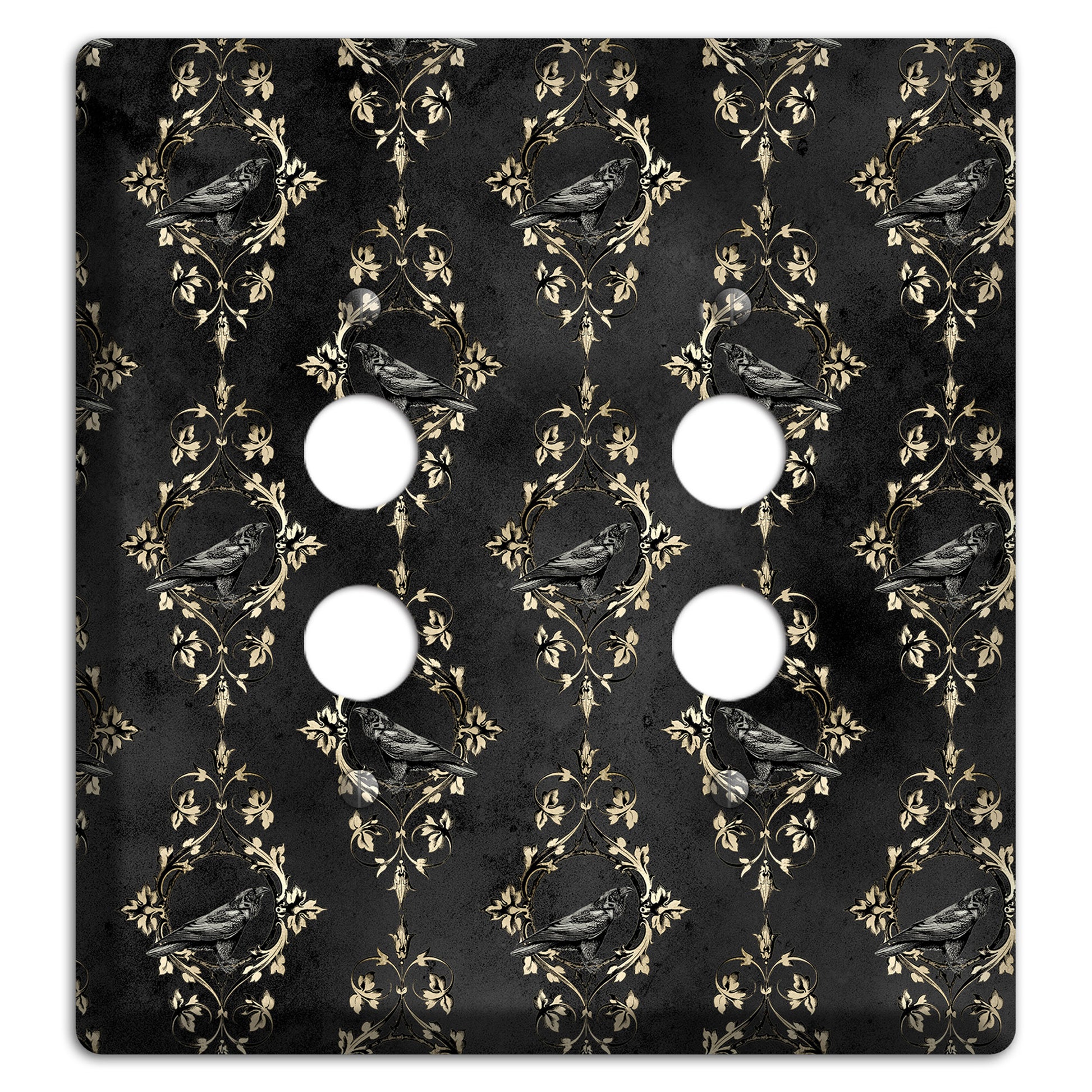 Edgar Allen Poe Raven 2 Pushbutton Wallplate