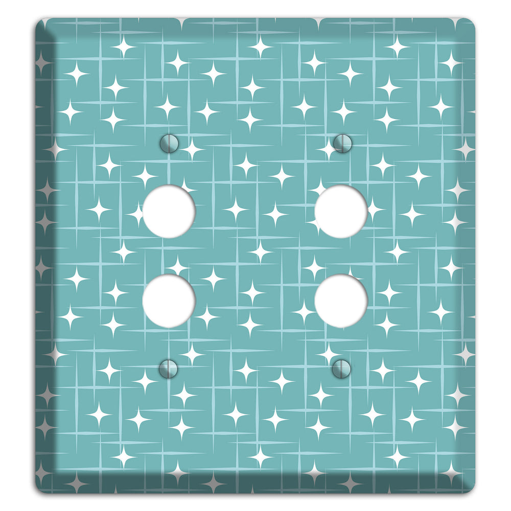 Blue Star Burst 2 Pushbutton Wallplate