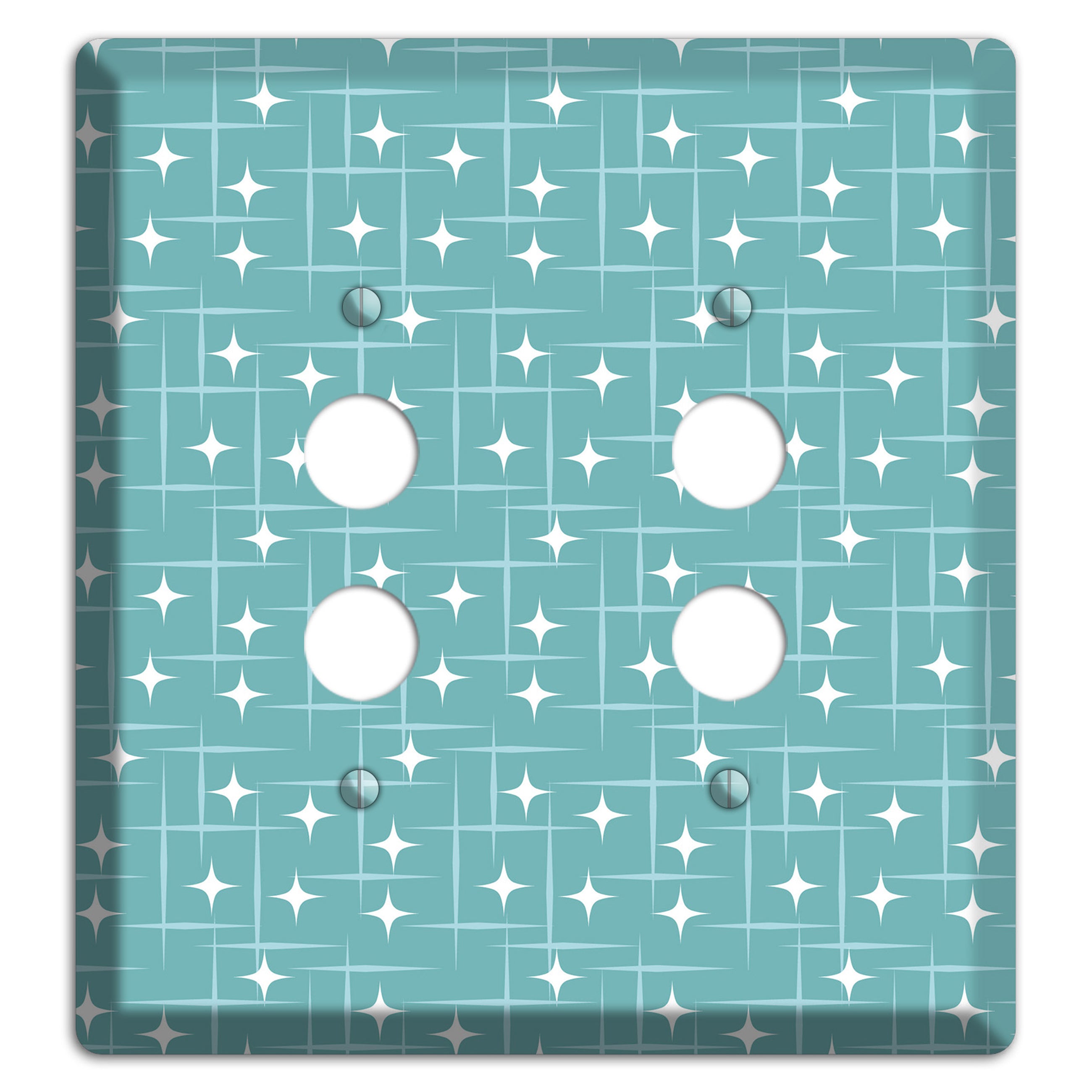 Blue Star Burst 2 Pushbutton Wallplate