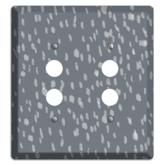 Gray and White Speckle 2 Pushbutton Wallplate