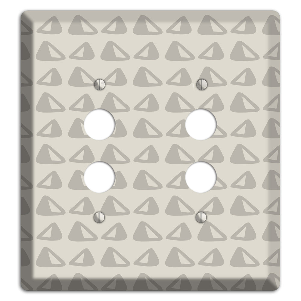 Simple Scandanavian Style NN 2 Pushbutton Wallplate