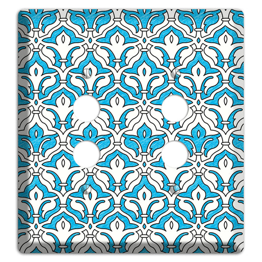 Blue Scallop Tapestry 2 Pushbutton Wallplate