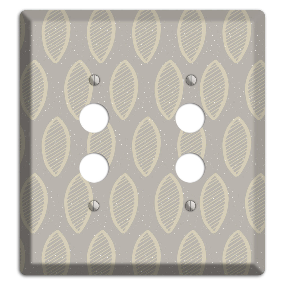 Simple Scandanavian Style W 2 Pushbutton Wallplate