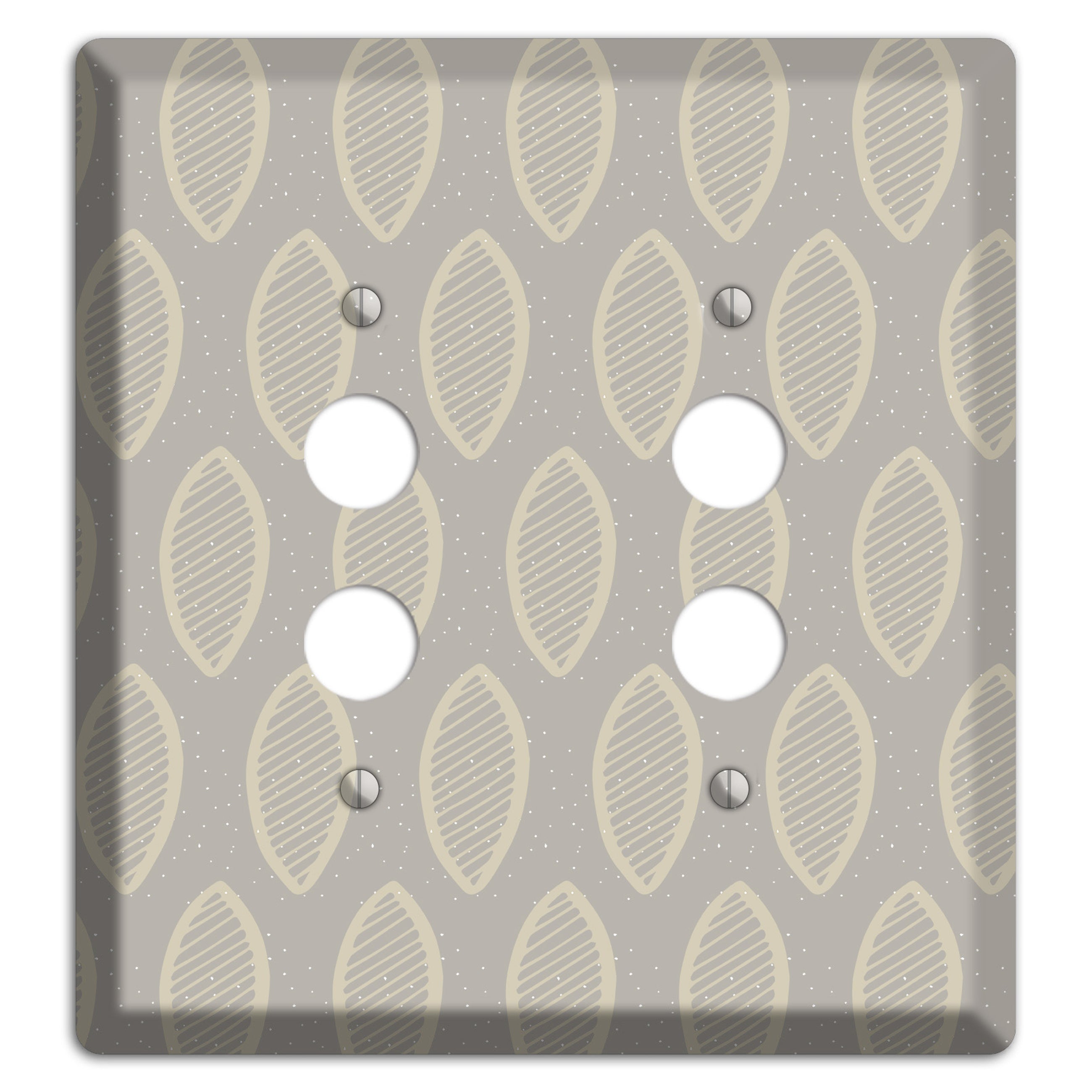 Simple Scandanavian Style W 2 Pushbutton Wallplate