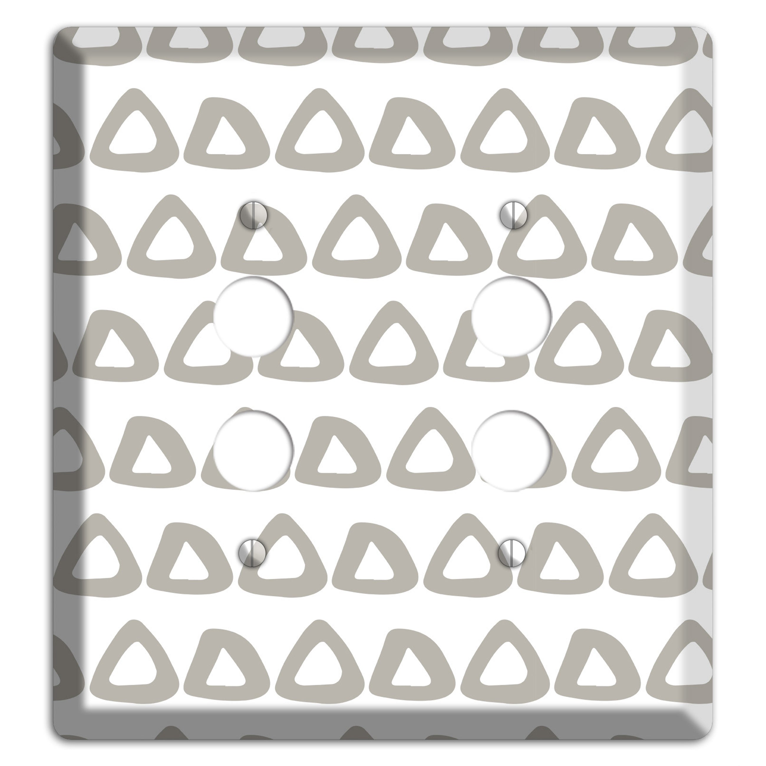 Simple Scandanavian Style H 2 Pushbutton Wallplate