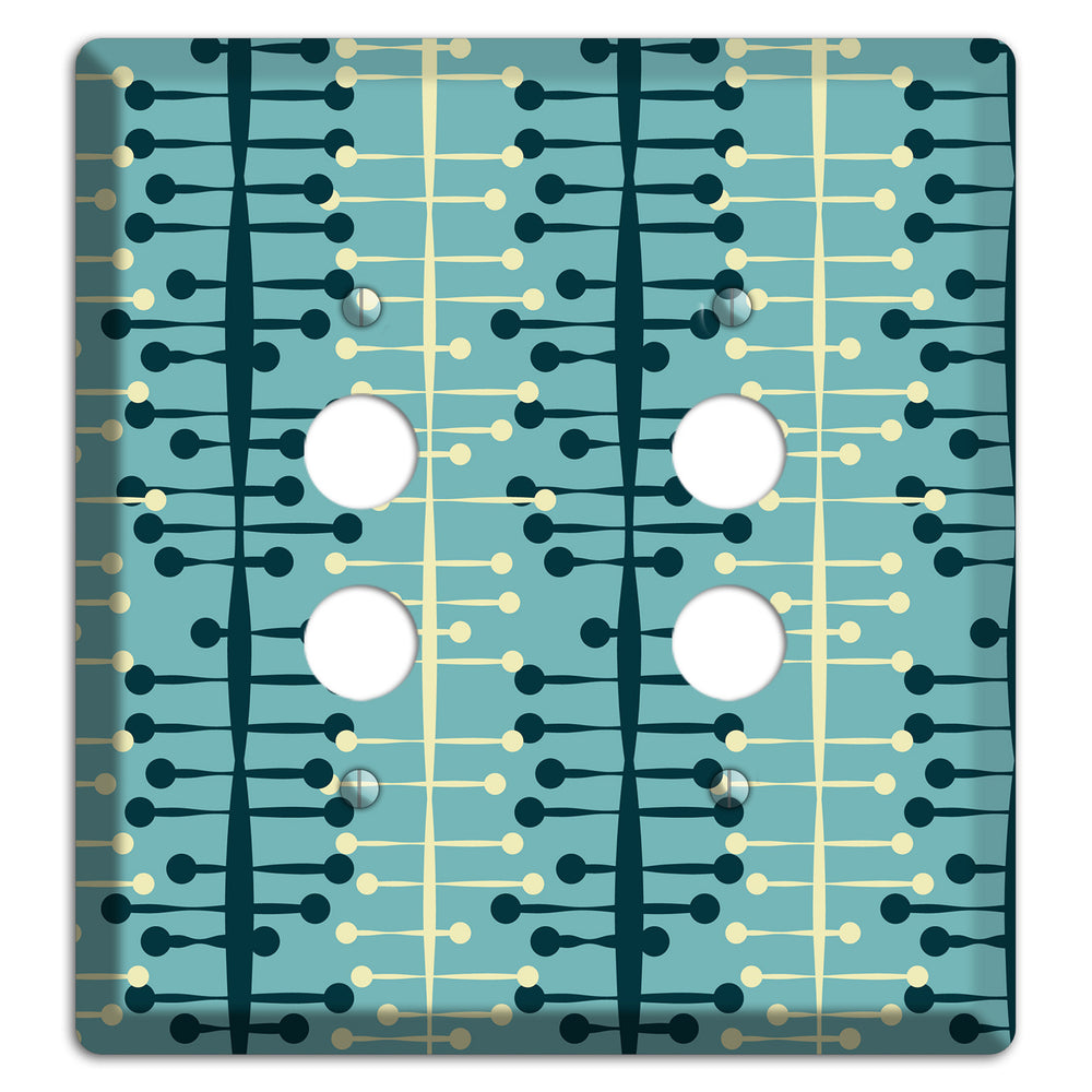 Mid Century Twist 2 Pushbutton Wallplate