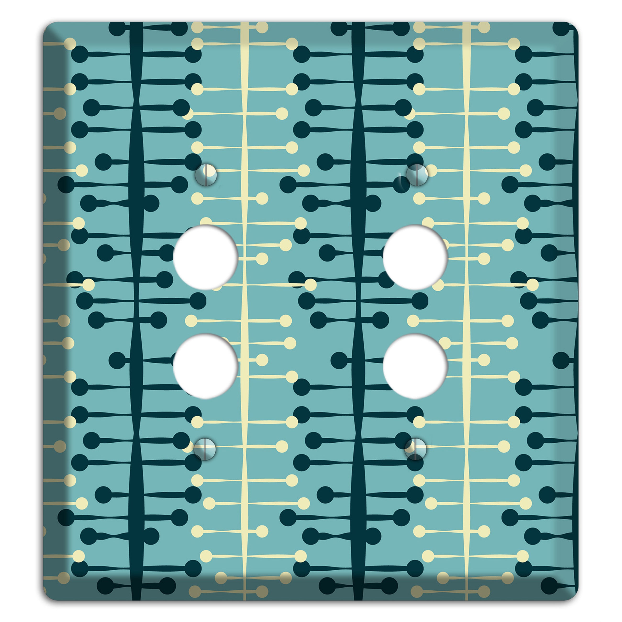 Mid Century Twist 2 Pushbutton Wallplate