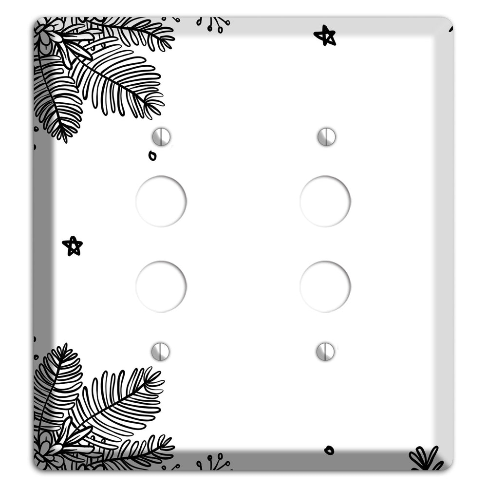 Cartoon Christmas 2 2 Pushbutton Wallplate