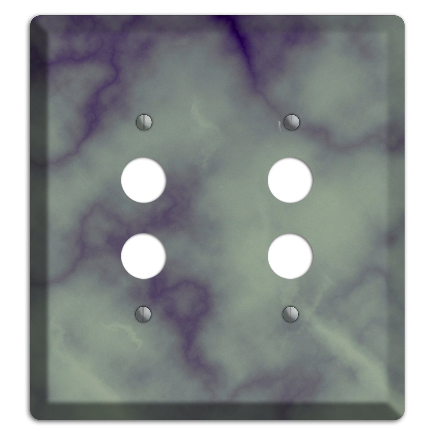 Mid Gray Marble 2 Pushbutton Wallplate