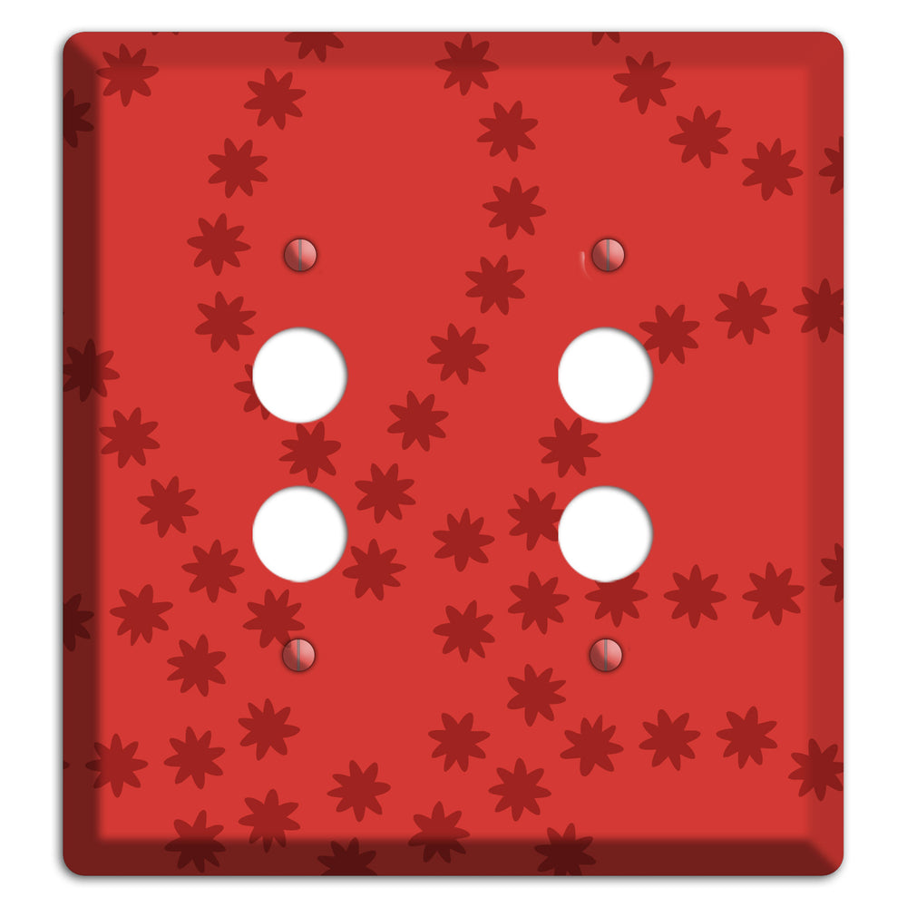 Multi Red Constellation 2 Pushbutton Wallplate