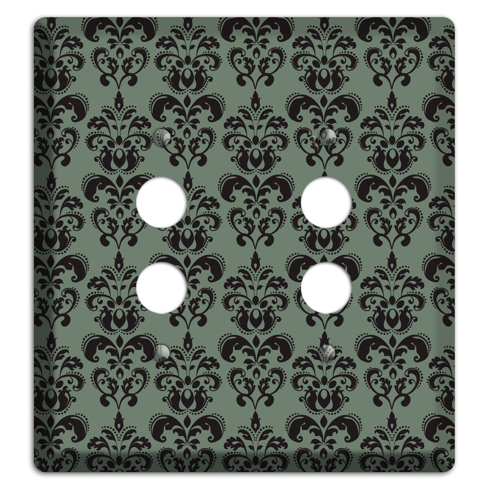 Moss Cartouche Half Drop 2 Pushbutton Wallplate
