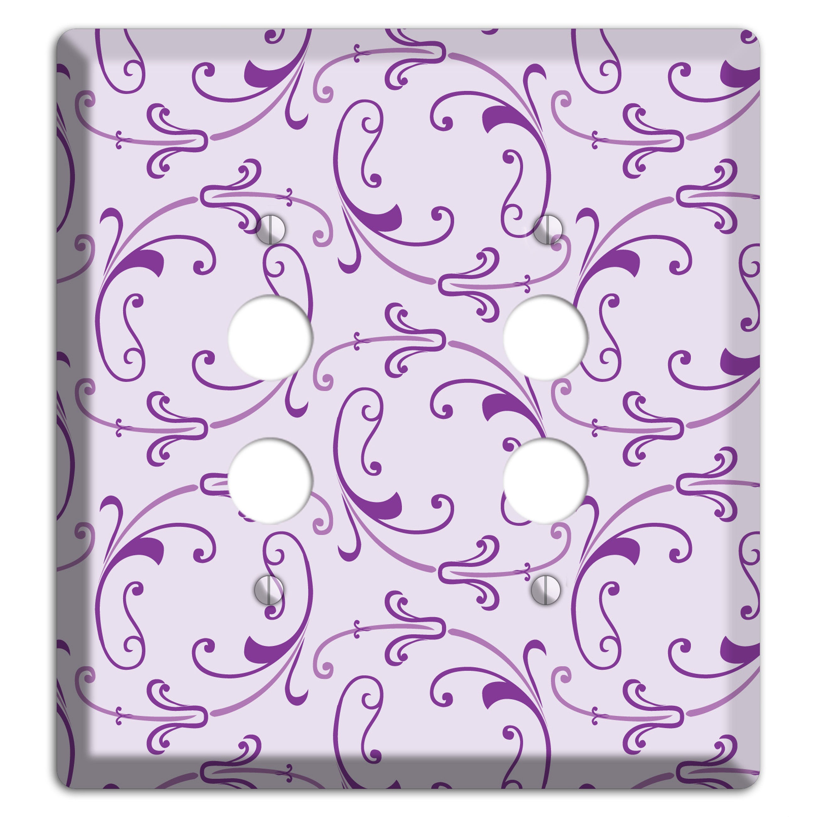 Lilac Victorian Sprig 2 Pushbutton Wallplate
