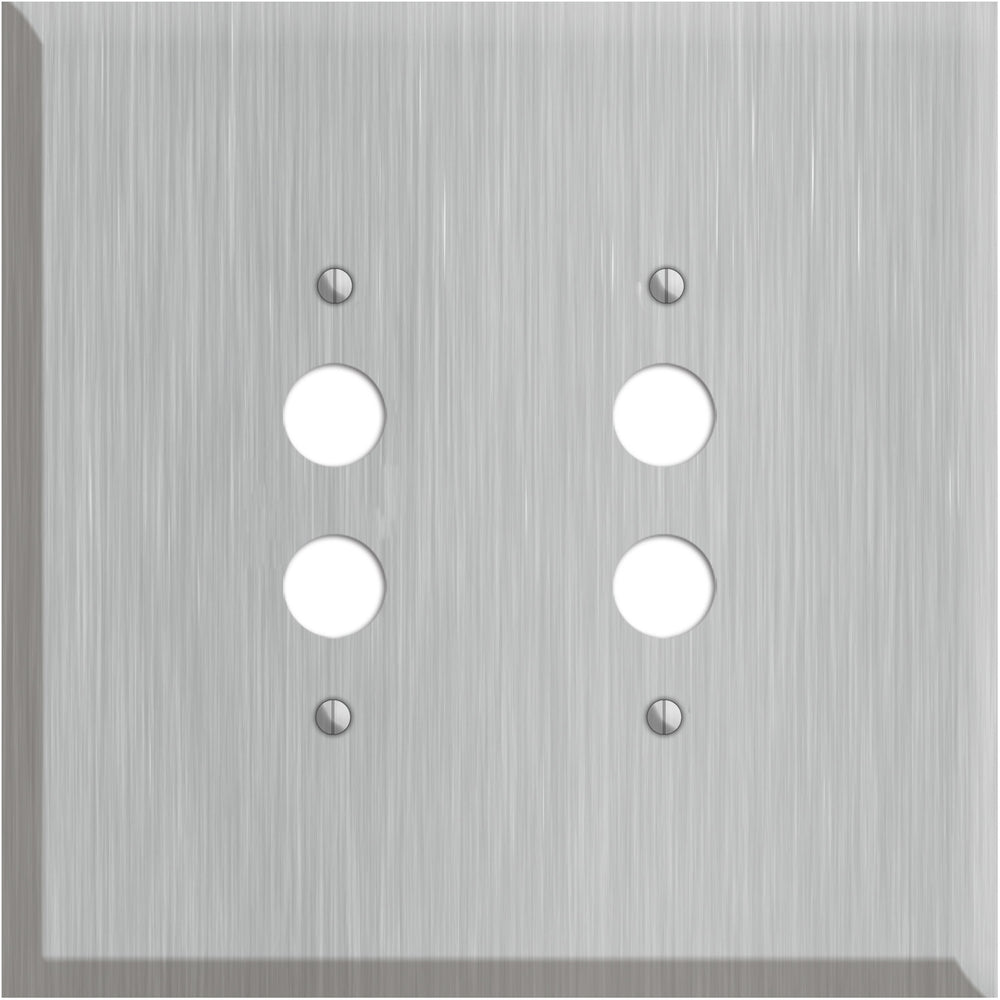 Oversized Discontinued Stainless Steel 2 Pushbutton Wallplate