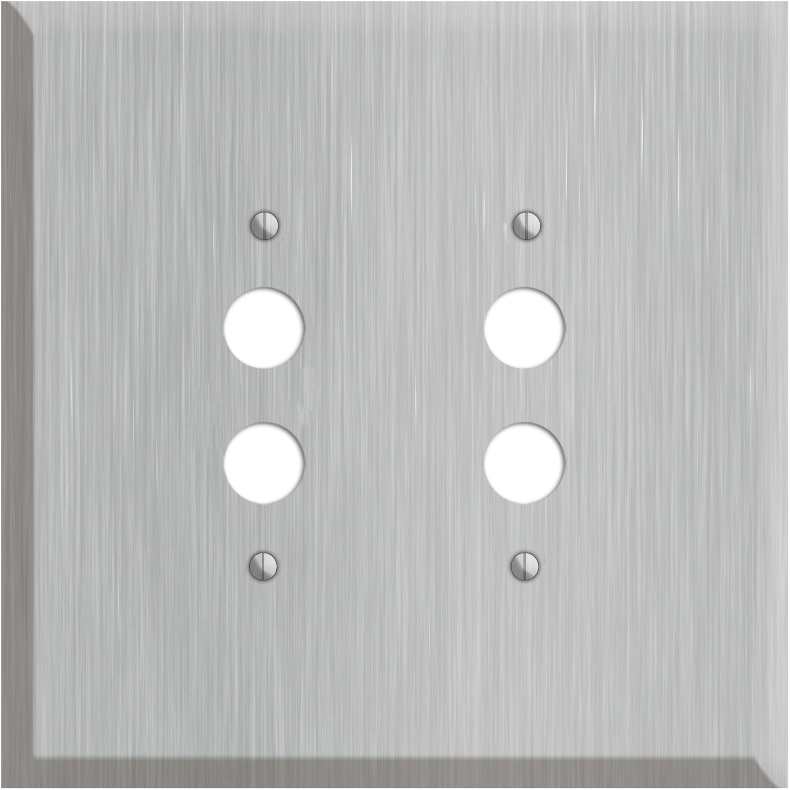 Oversized Discontinued Stainless Steel 2 Pushbutton Wallplate