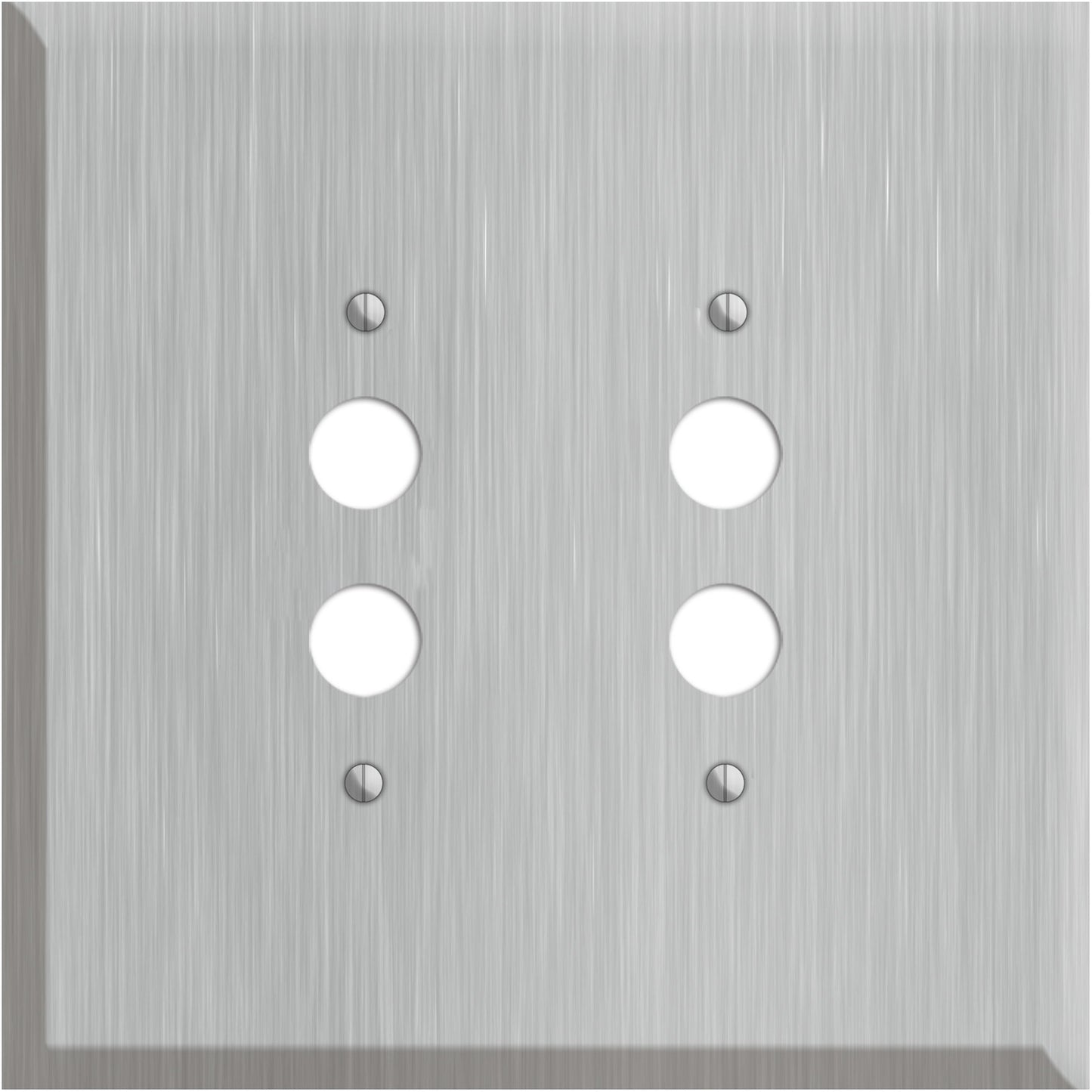 Oversized Discontinued Stainless Steel 2 Pushbutton Wallplate