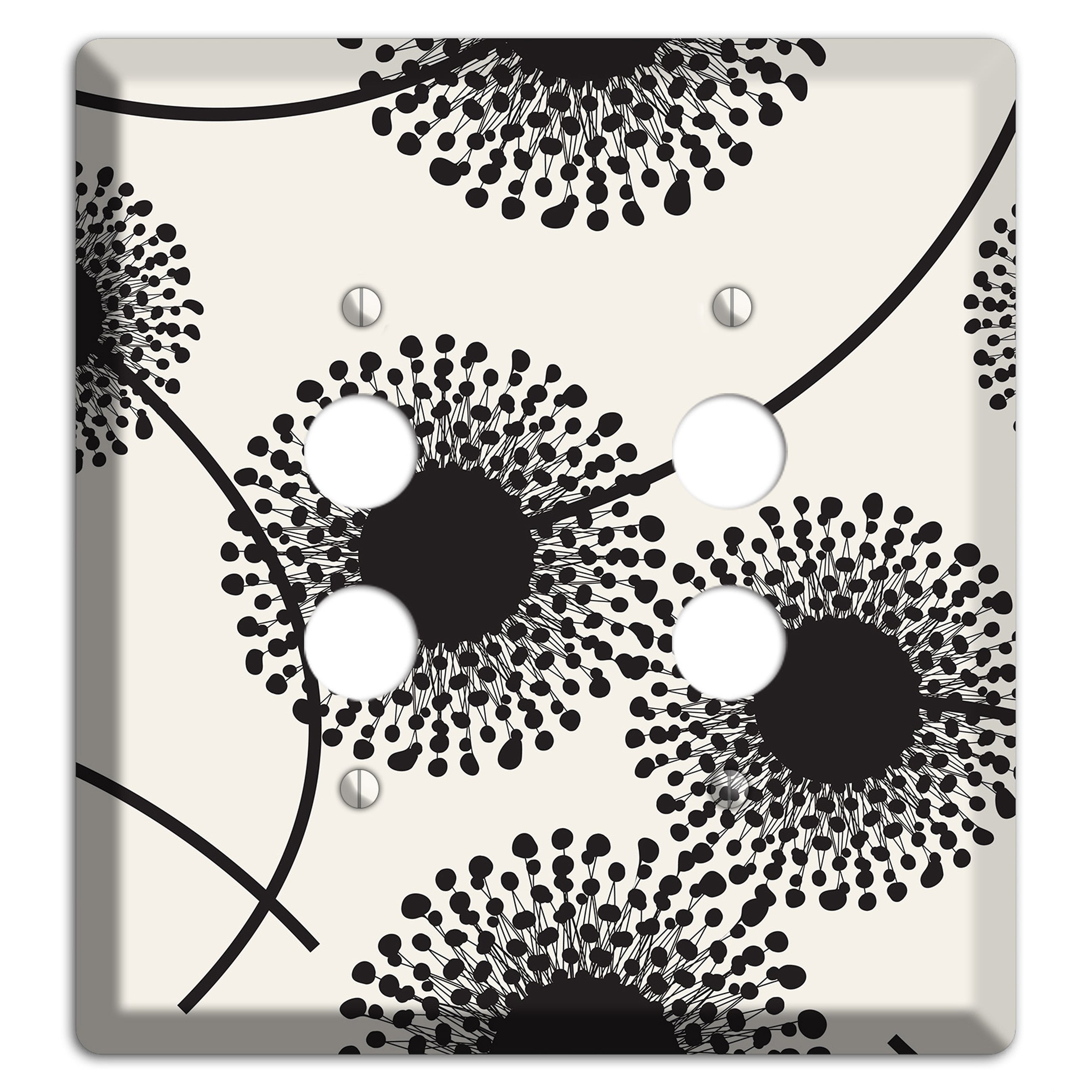 Simple Dandelion 2 Pushbutton Wallplate