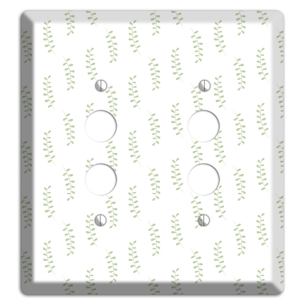 Leaves Style AA 2 Pushbutton Wallplate