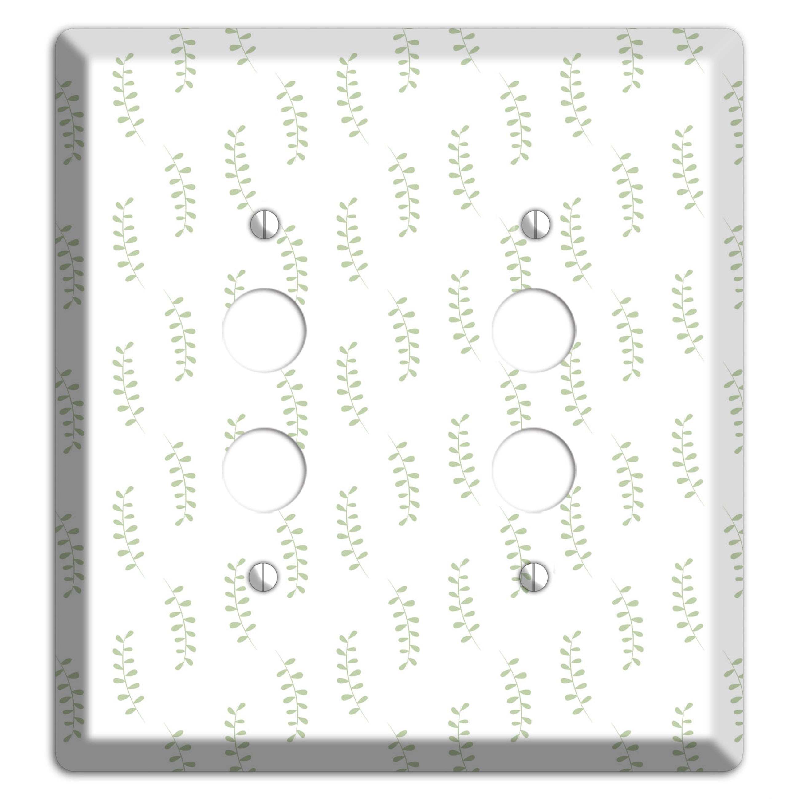 Leaves Style AA 2 Pushbutton Wallplate