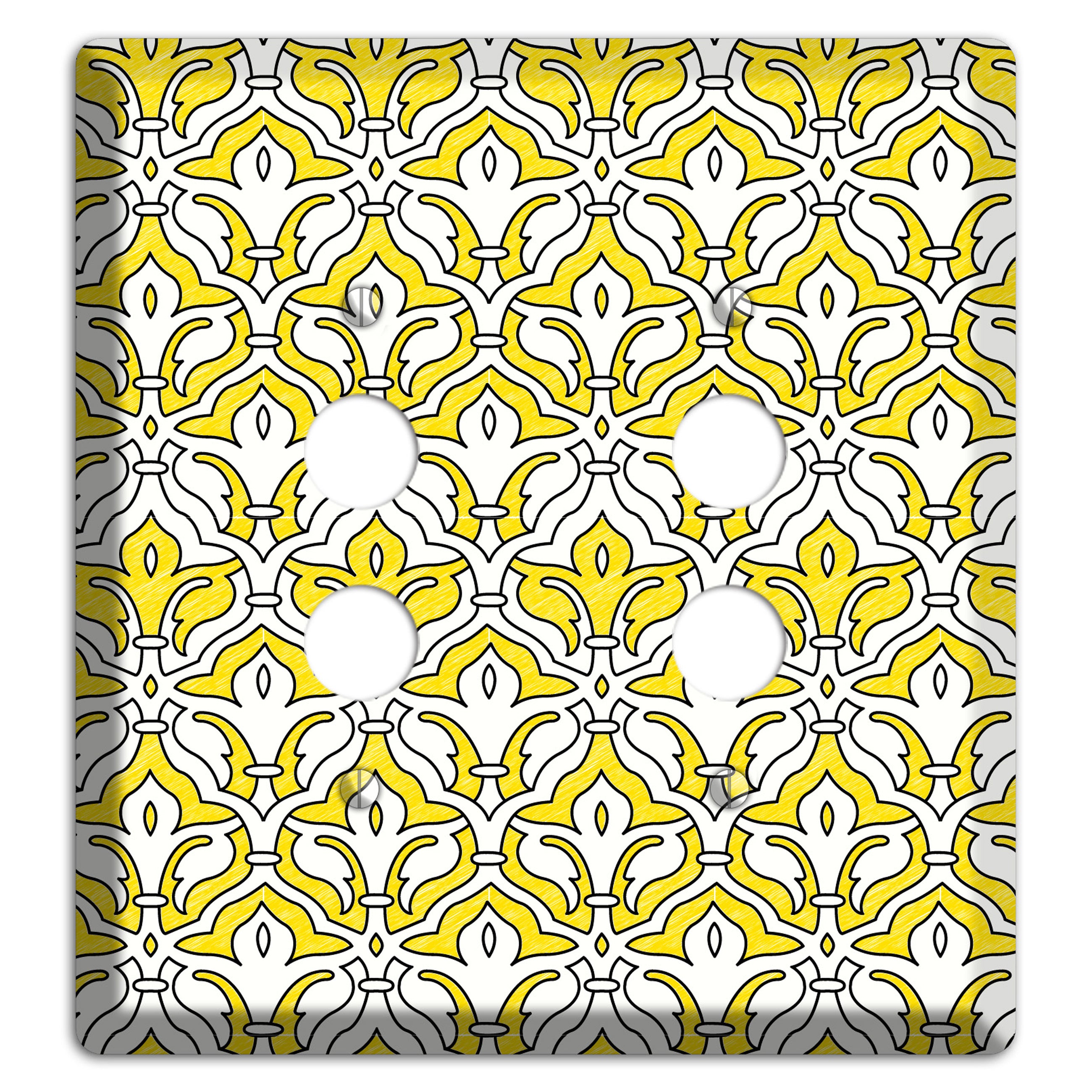 Yellow Scallop Tapestry 2 Pushbutton Wallplate