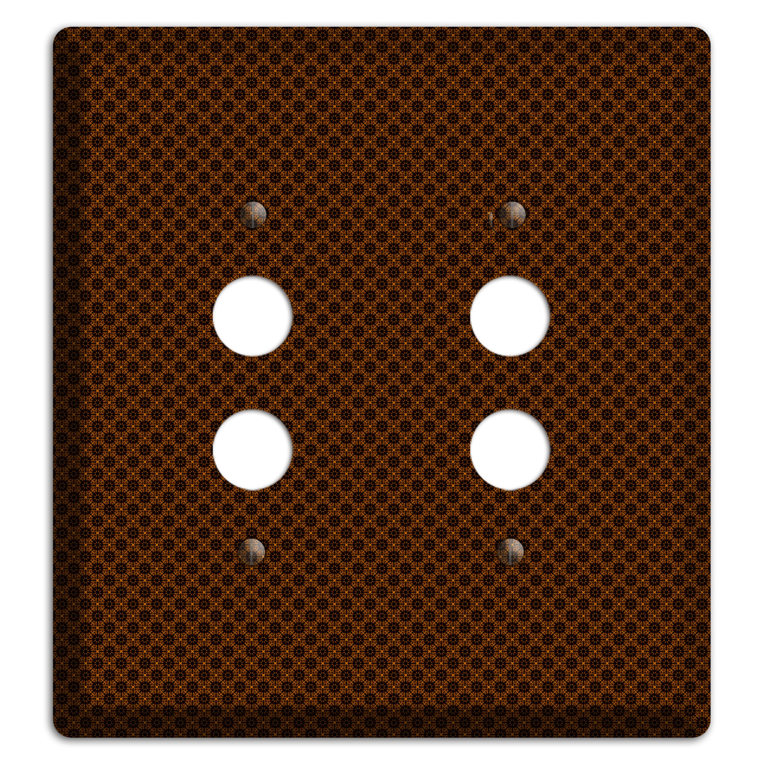 Brown Geometric 2 Pushbutton Wallplate