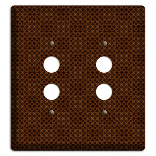 Brown Geometric 2 Pushbutton Wallplate