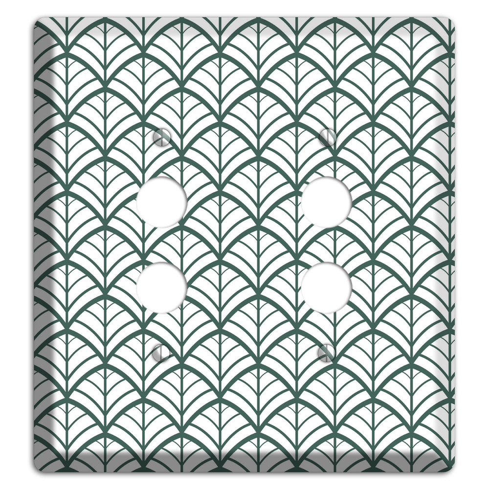 Leaves Style U 2 Pushbutton Wallplate