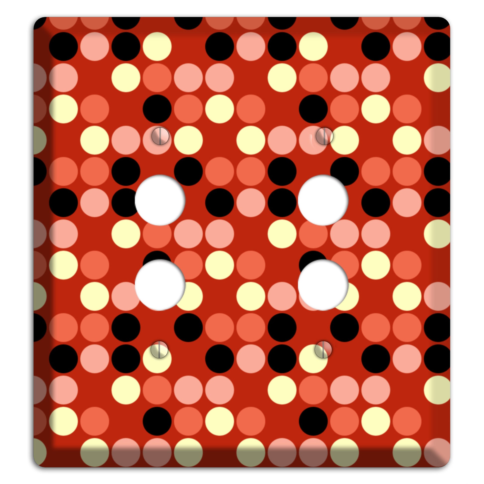 Multi Color Red Dots 2 Pushbutton Wallplate