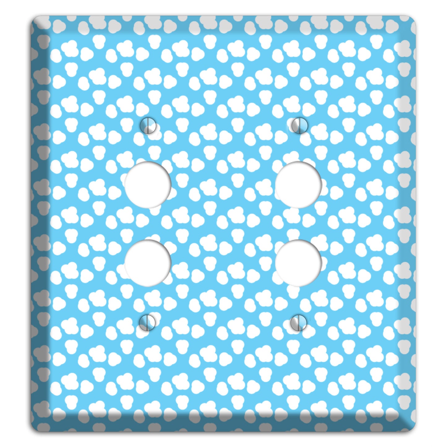 Blue Small Clouds 2 Pushbutton Wallplate