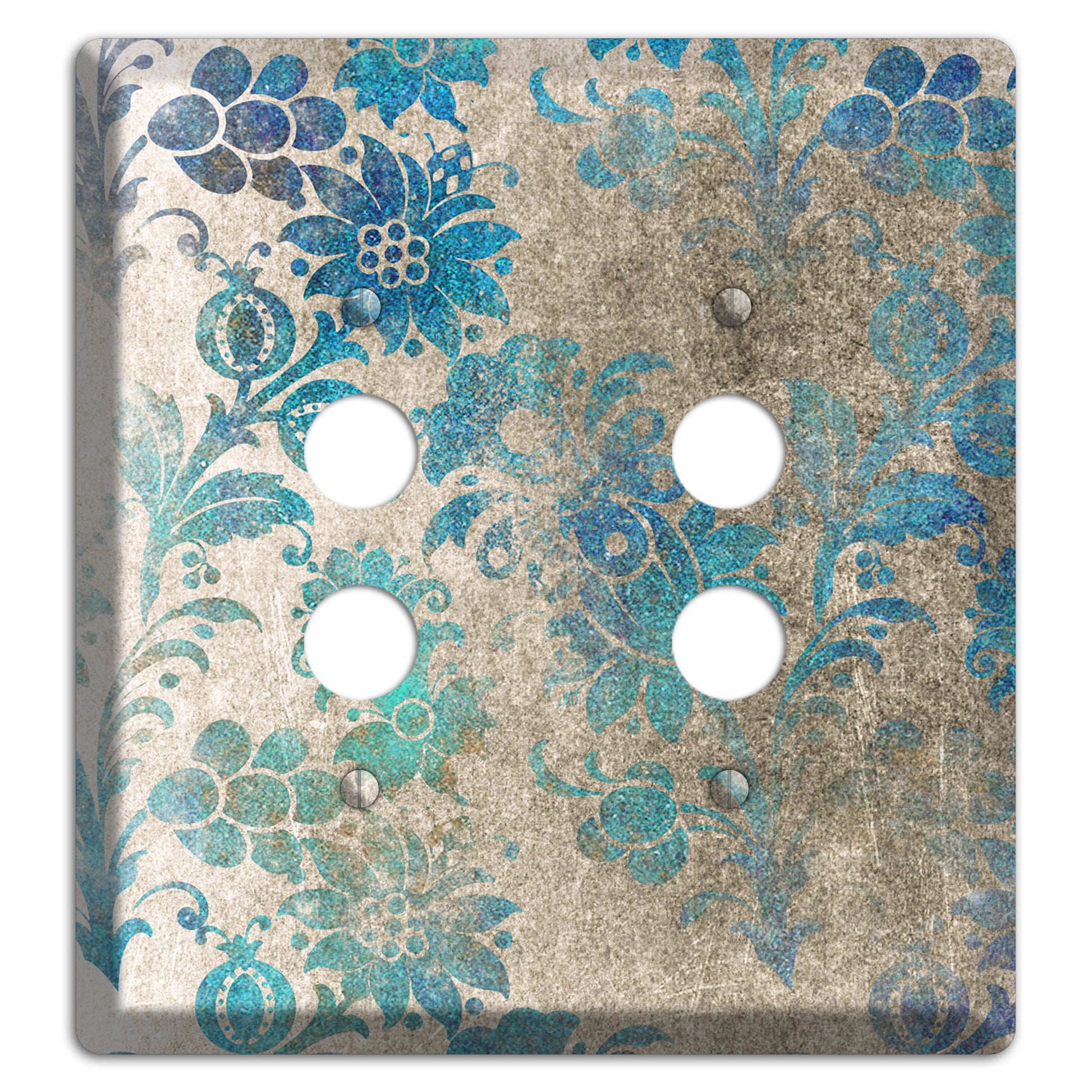 Mantle Whimsical Damask 2 Pushbutton Wallplate