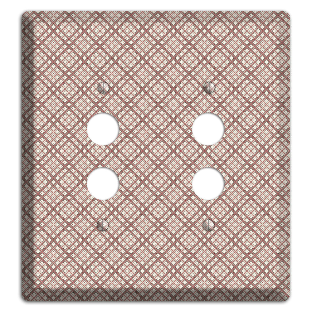 Light Brown and Beige Diamonds 2 Pushbutton Wallplate