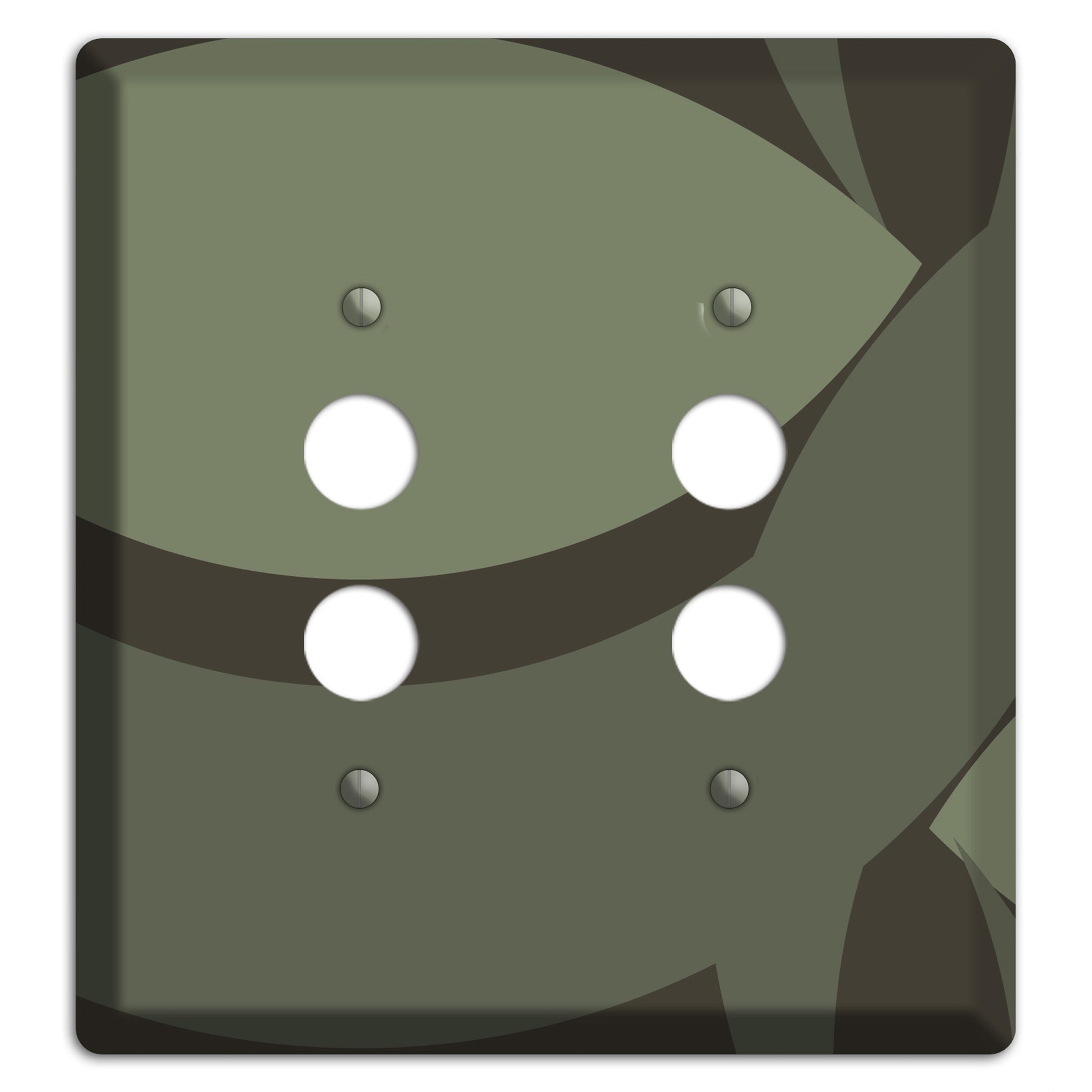 Olive Abstract 2 Pushbutton Wallplate