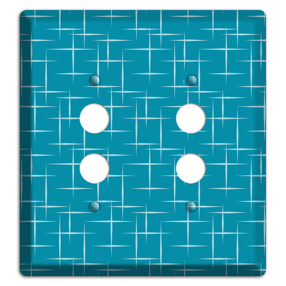 Blue Atom Burst 2 Pushbutton Wallplate