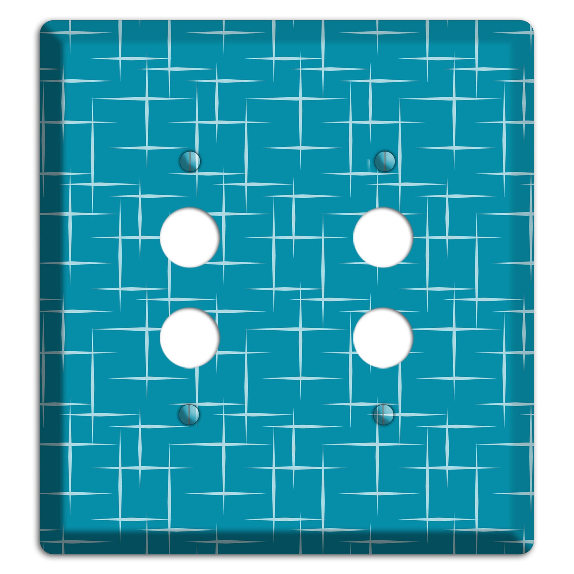 Blue Atom Burst 2 Pushbutton Wallplate