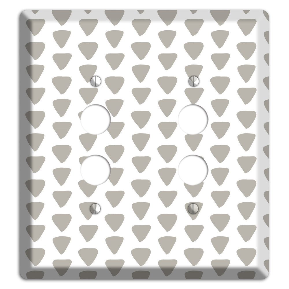 Simple Scandanavian Style R 2 Pushbutton Wallplate