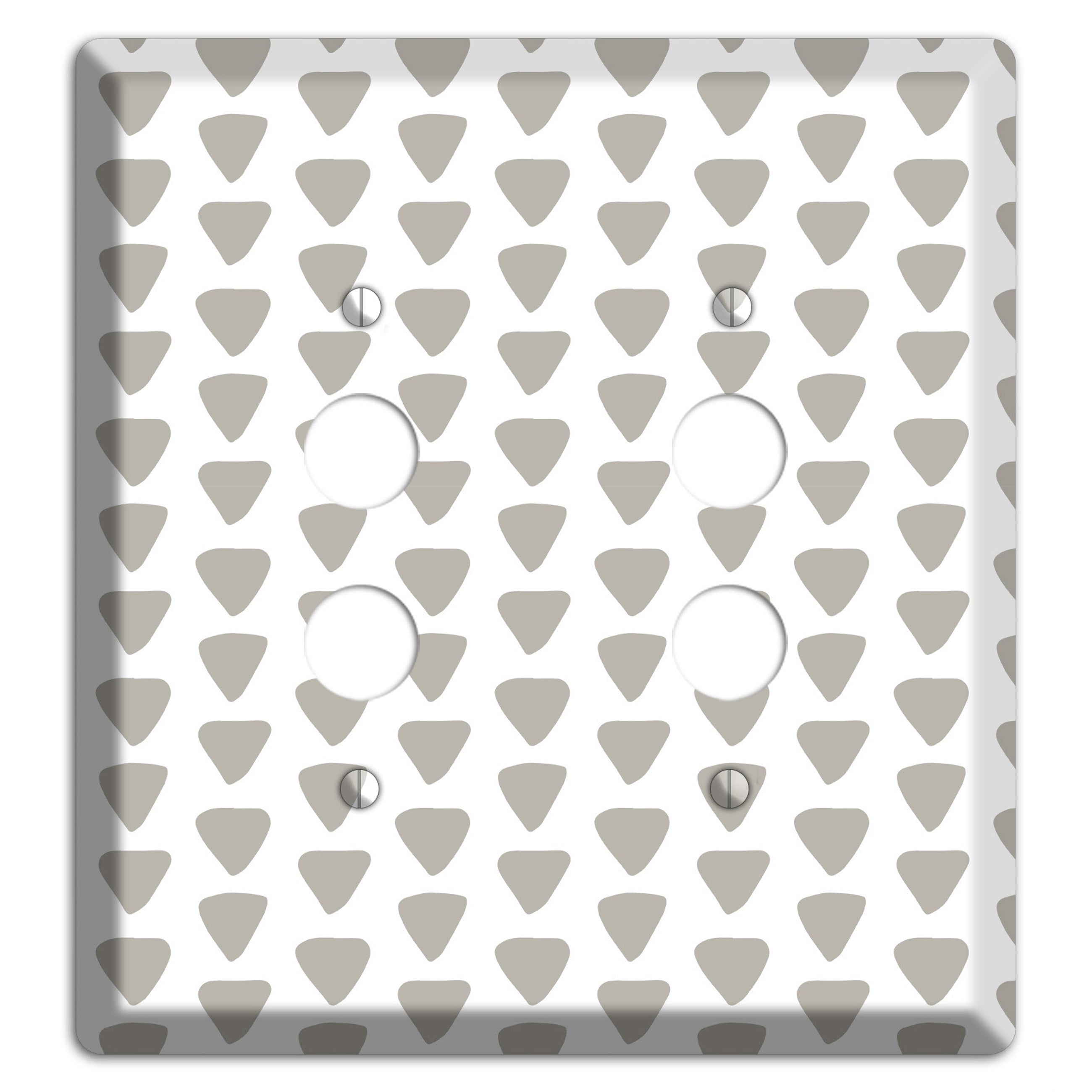 Simple Scandanavian Style R 2 Pushbutton Wallplate