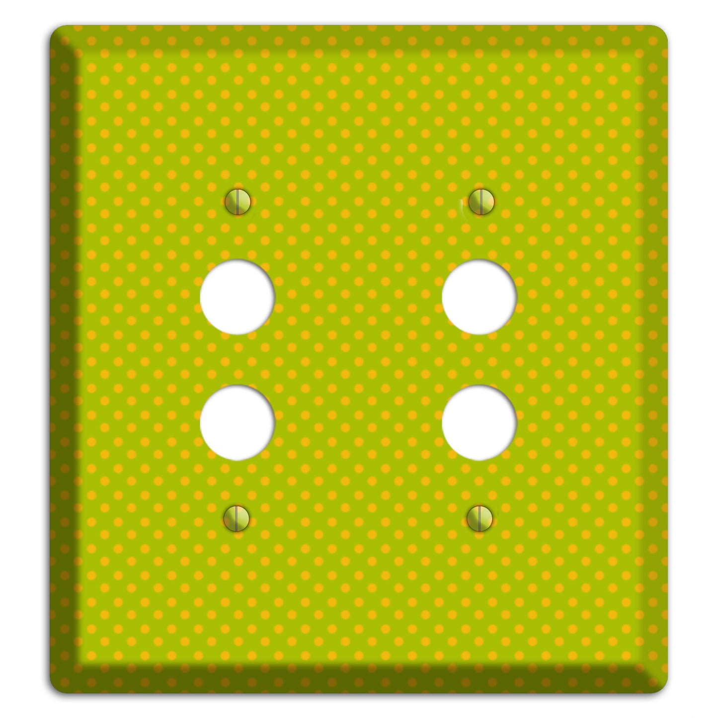 Multi Lime Tiny Polka Dots 2 Pushbutton Wallplate