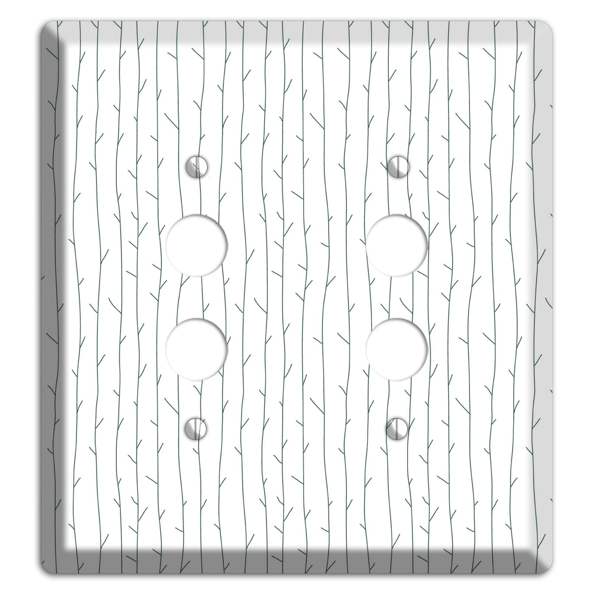 Leaves Style D 2 Pushbutton Wallplate